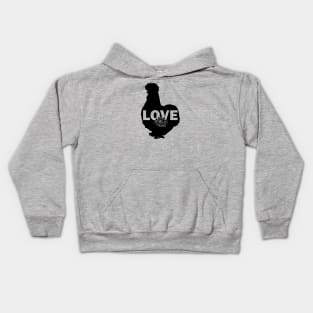 Silkie chicken love Kids Hoodie